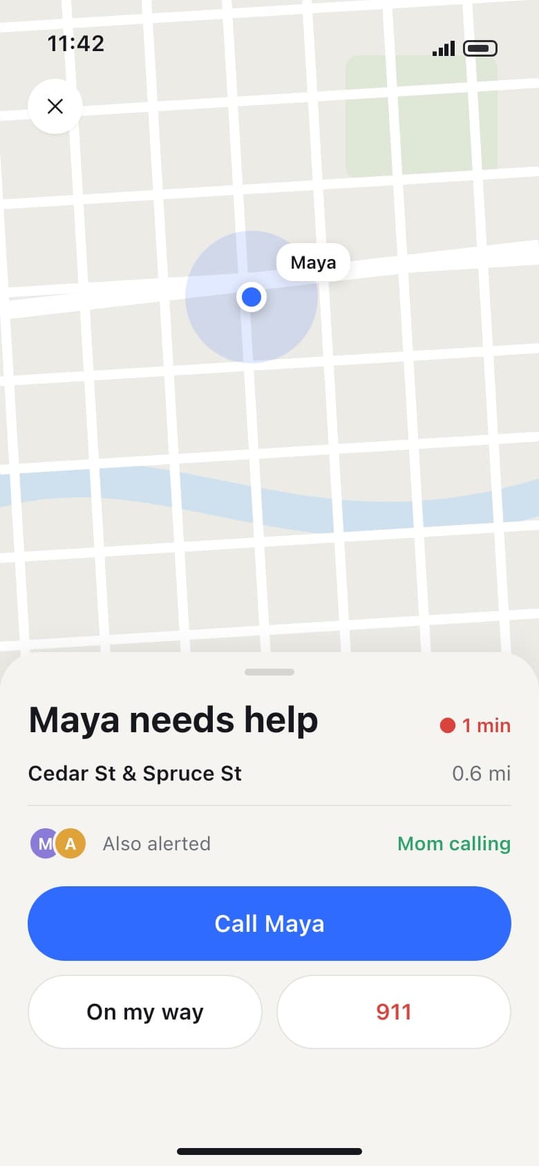 A friend's alert