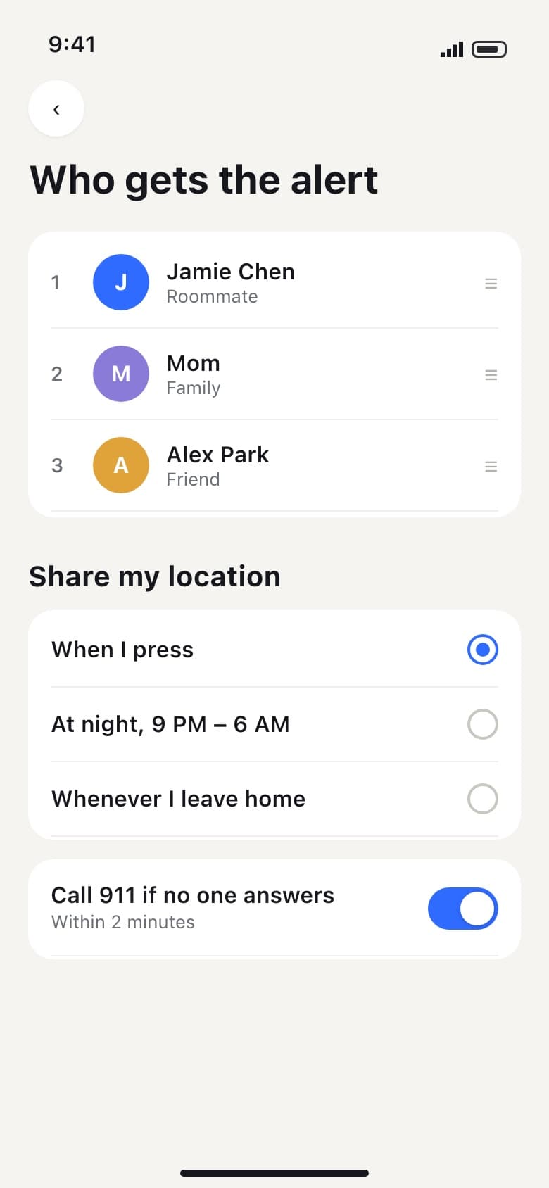 Who gets the alert